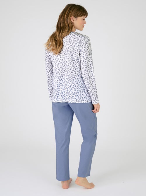 Pyjama en pur coton peigné - Damart - Kiabi