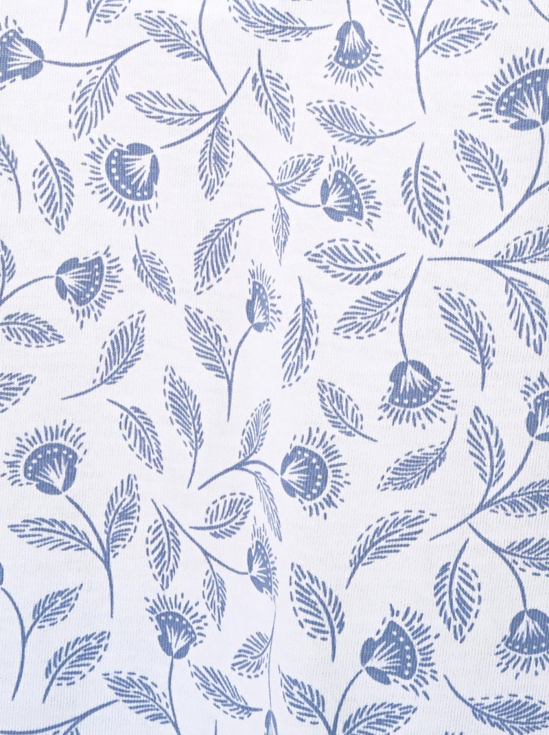 Pyjama en pur coton peigné - Damart Bleu - Kiabi