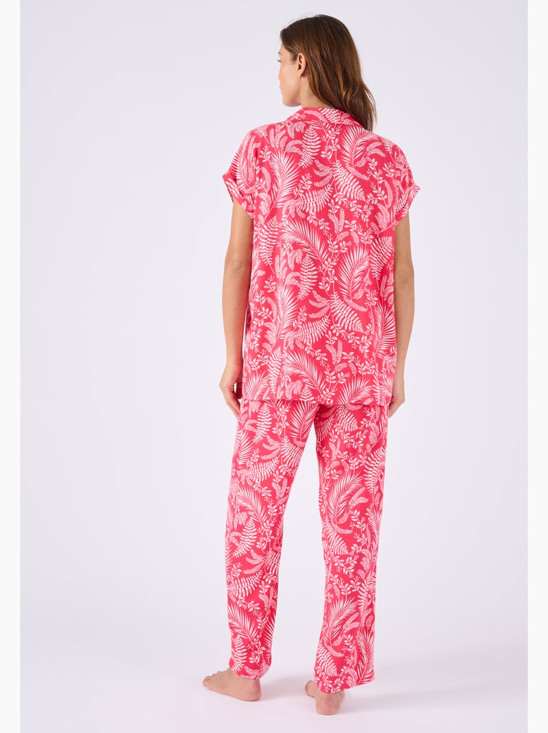 Pyjama en pure viscose - damart Rose - Kiabi