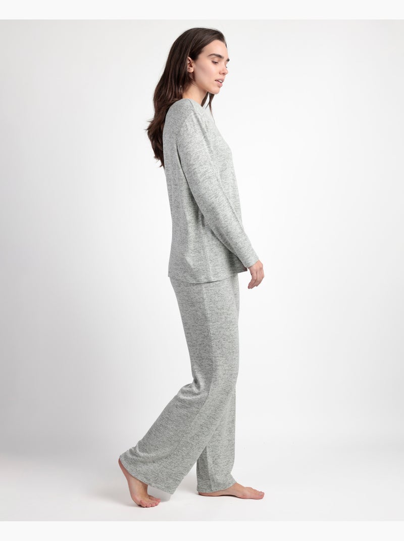 Pyjama en tricot cretonne à manches longues pour femme ADMAS GARDEN Vert - Kiabi