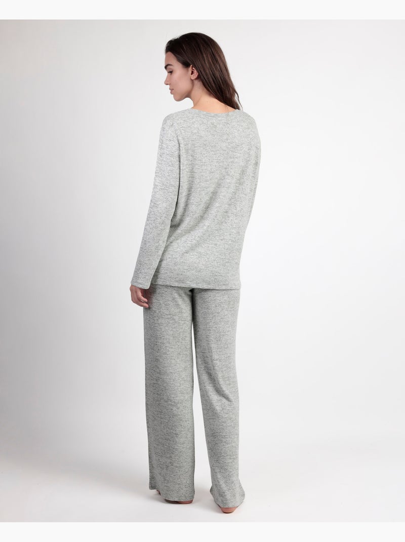 Pyjama en tricot cretonne à manches longues pour femme ADMAS GARDEN Vert - Kiabi