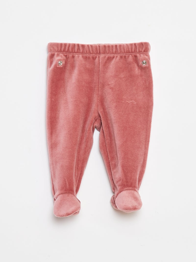 Pyjama en velours - 2 pièces Blanc - Kiabi