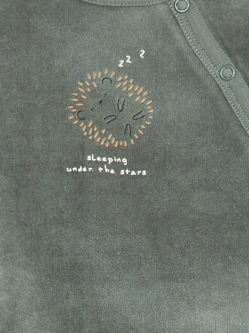 Pyjama en velours - 2 pièces - Kiabi