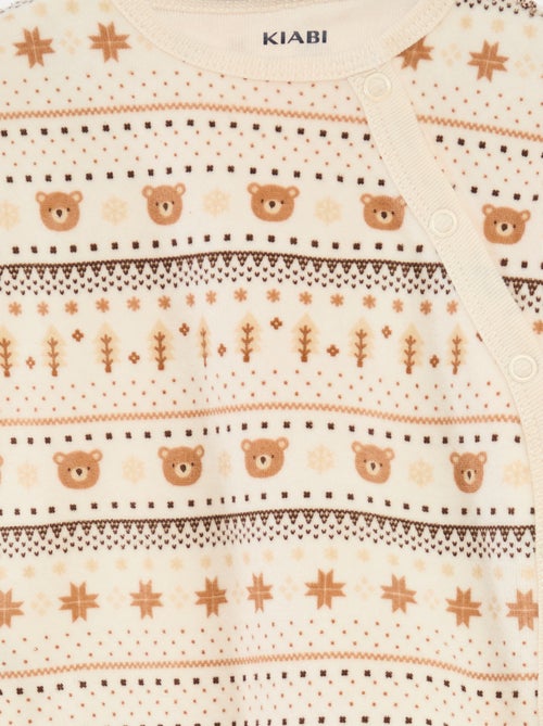 Pyjama en velours - 2 pièces - Kiabi