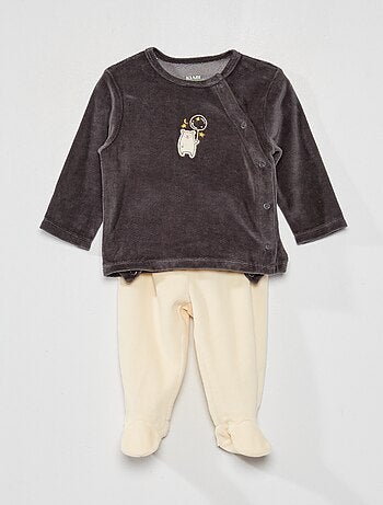 Pyjama Bébé Combinaisons Garçons Grenouillères en Coton Bodys à Manches Longues 0-12 Mois 