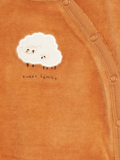 Pyjama en velours - 2 pièces - Kiabi