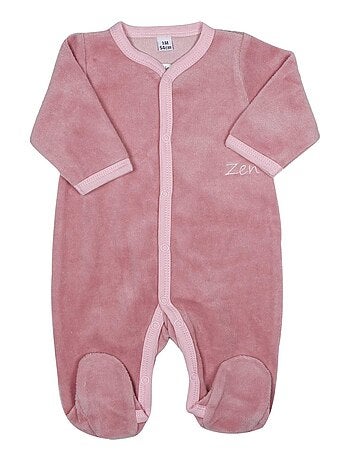 Pyjama en velours - naissance fille