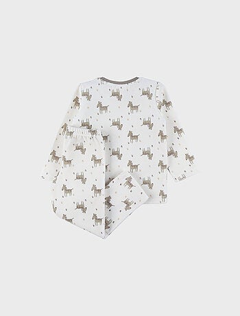 Pyjama en velours 2 pièces avec motif zèbre Noukie's