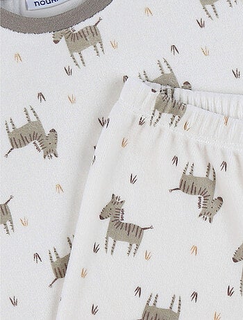 Pyjama en velours 2 pièces avec motif zèbre Noukie's