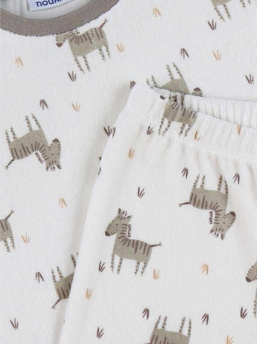 Pyjama en velours 2 pièces avec motif zèbre Noukie's - Kiabi