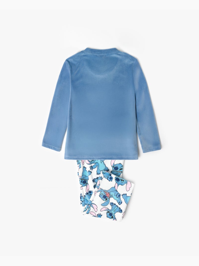 Pyjama en velours à manches longues Disney Alice pour fille Bleu - Kiabi