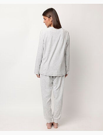 Pyjama en velours à manches longues pour femme ADMAS >