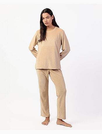 Pyjama en velours à manches longues pour femme ADMAS HOME