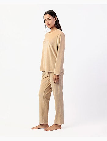 Pyjama en velours à manches longues pour femme ADMAS HOME