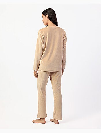 Pyjama en velours à manches longues pour femme ADMAS HOME