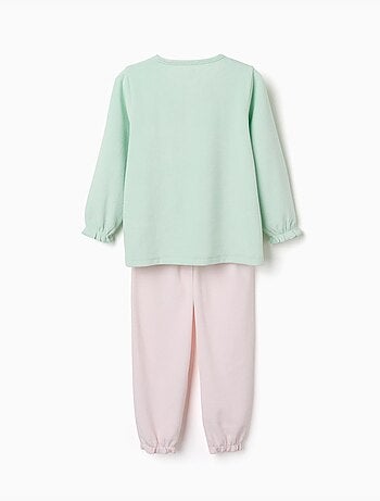 Pyjama en velours à volants et imprimés
