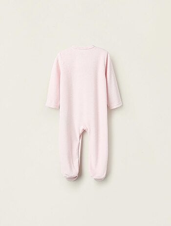 Pyjama en velours, avec broderie d'ours LITERARY WORLD