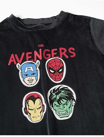 Pyjama en velours avec imprimé avengers