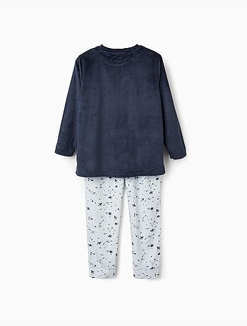 Pyjama en velours avec imprimé espace qui brille dans le noir