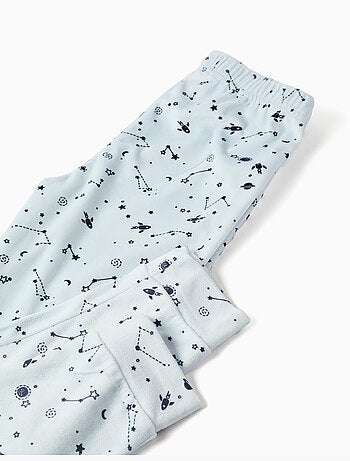 Pyjama en velours avec imprimé espace qui brille dans le noir
