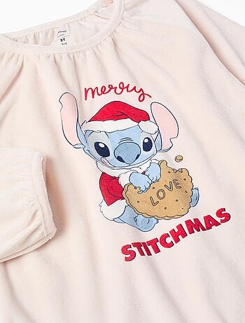 Pyjama en velours avec imprimé Stitch
