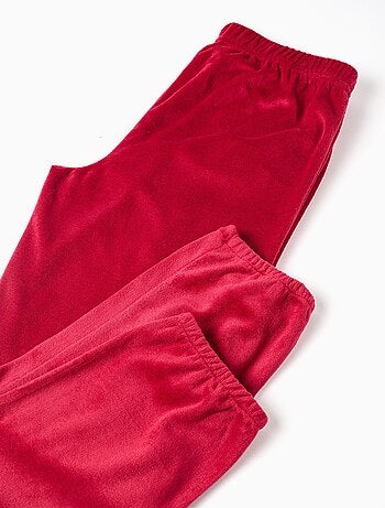 Pyjama en velours avec imprimé Stitch