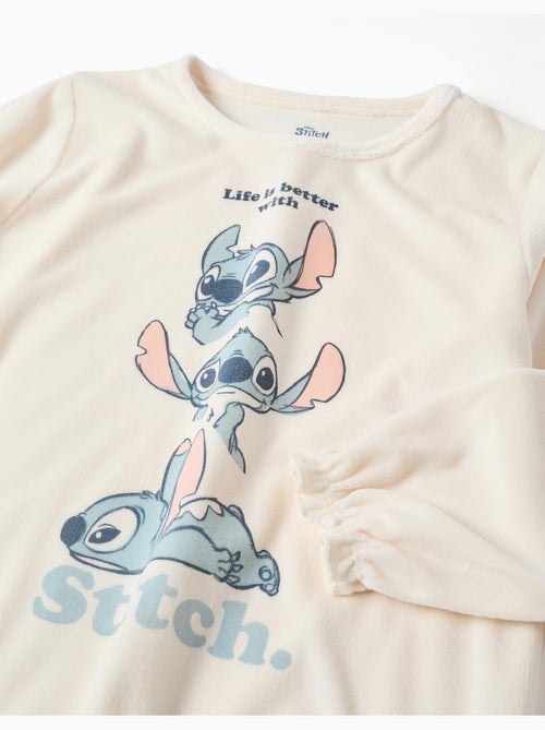 Pyjama en velours avec imprimé stitch - Kiabi