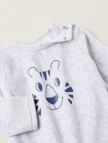 Pyjama en velours, avec imprimé tigre ALL STARS COLLEGE
