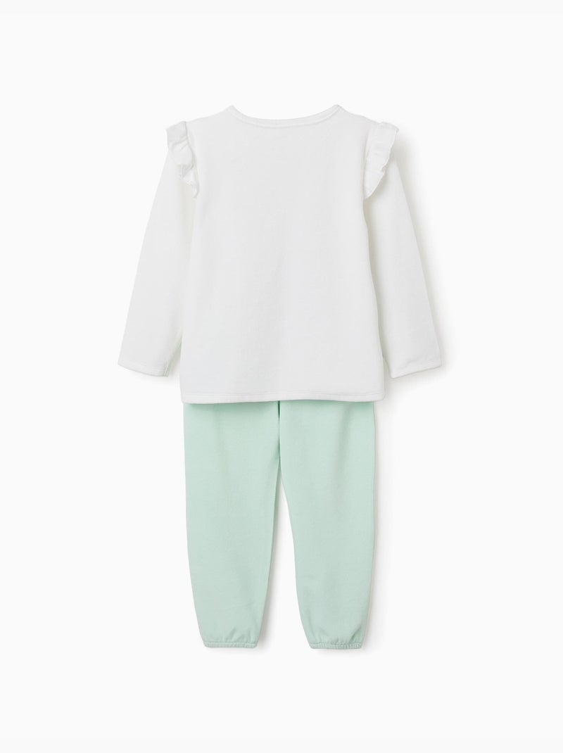 Pyjama en velours avec les princesses Disney Blanc - Kiabi