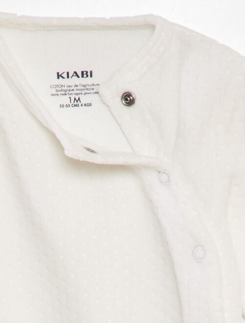 Pyjama en velours avec manches ajustables - Kiabi