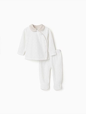 Pyjama en velours avec motif à pois