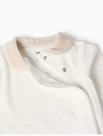 Pyjama en velours avec motif à pois