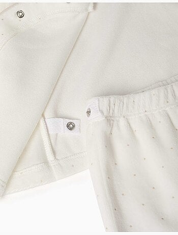 Pyjama en velours avec motif à pois