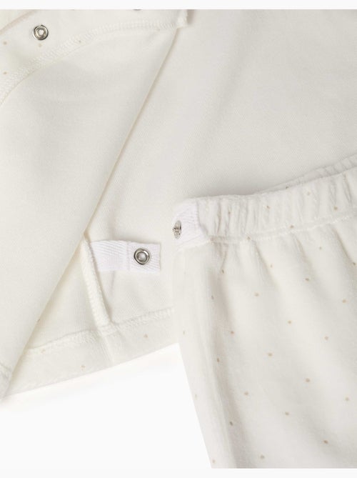 Pyjama en velours avec motif à pois - Kiabi