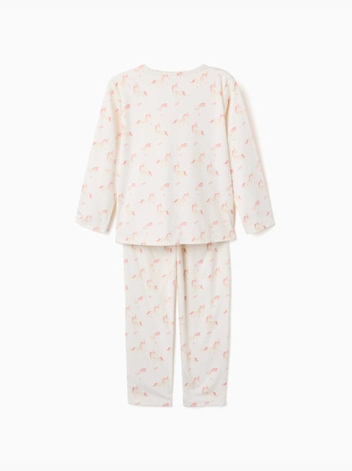 Pyjama en velours avec motif licorne et étoile - Kiabi