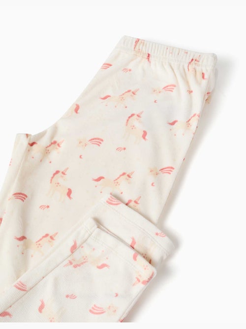 Pyjama en velours avec motif licorne et étoile - Kiabi