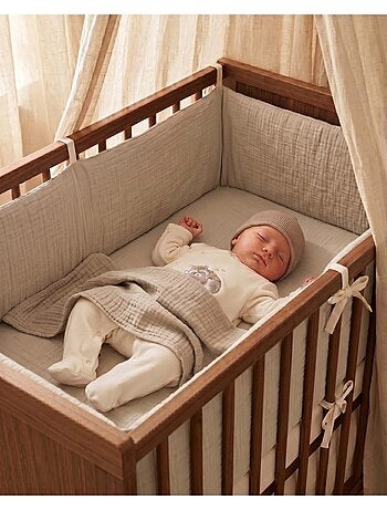 Pyjama en velours bébé brodé – raku, lino & pico noukie's