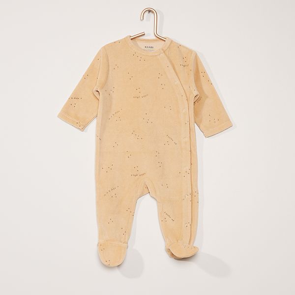 Pyjama En Velours Bebe Fille Beige Kiabi 8 00