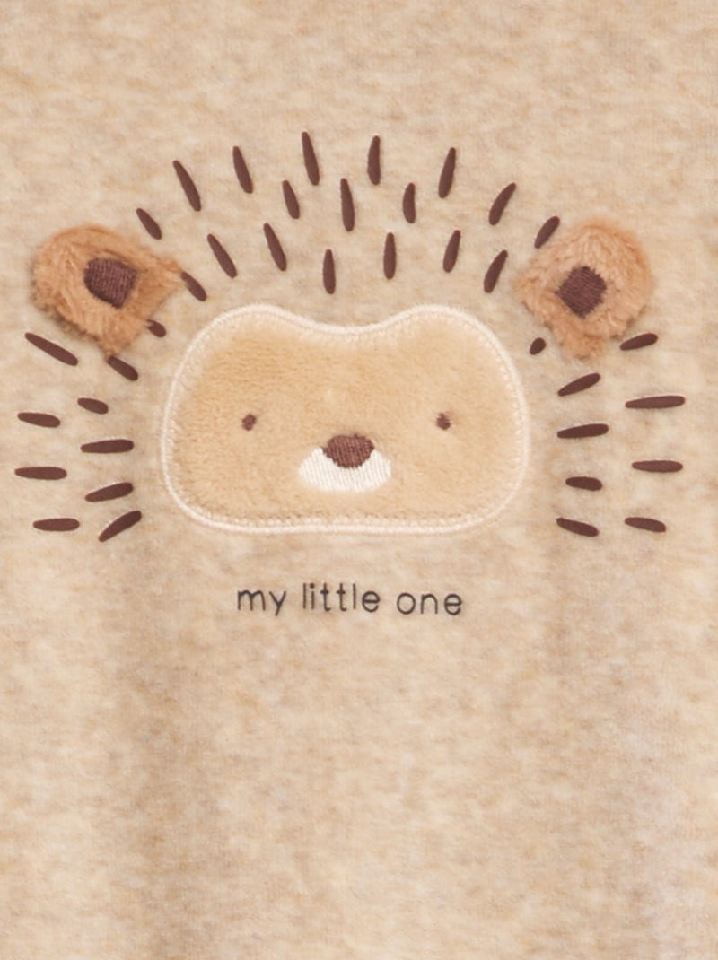 Pyjama en velours Beige - Kiabi