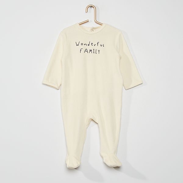 Pyjama En Velours Bebe Fille Beige Kiabi 4 00