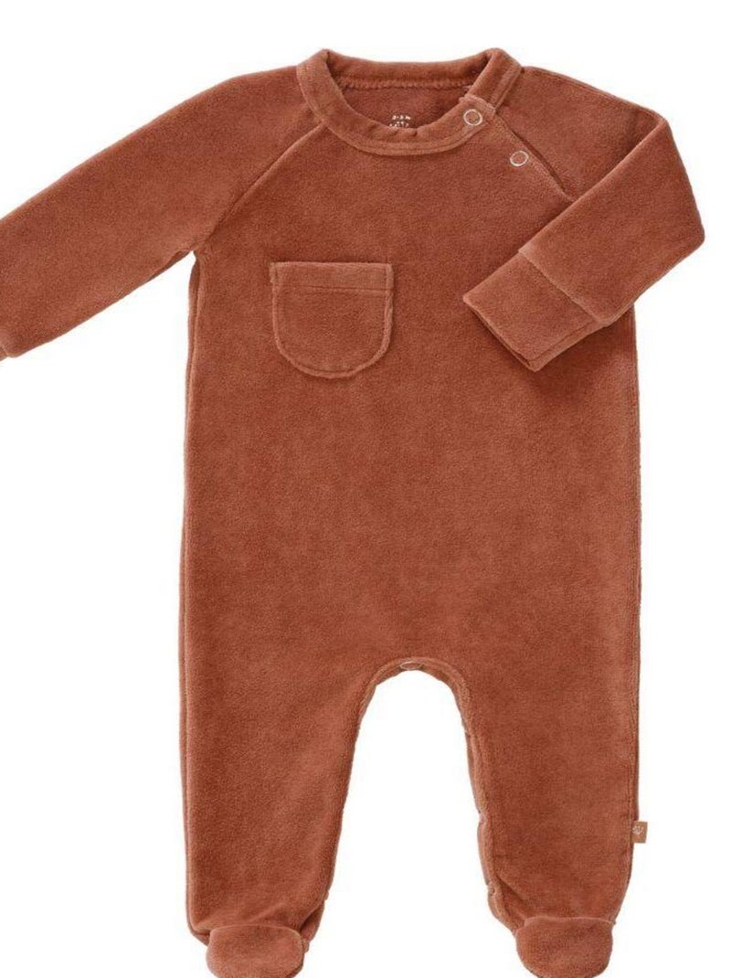 Pyjama en velours bio Copper (naissance : 50 cm) Marron - Kiabi