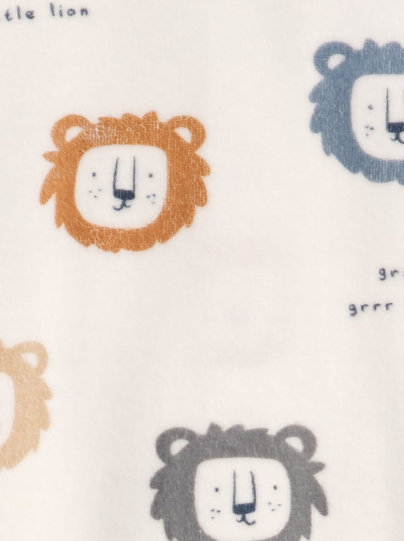 Pyjama en velours Blanc - Kiabi