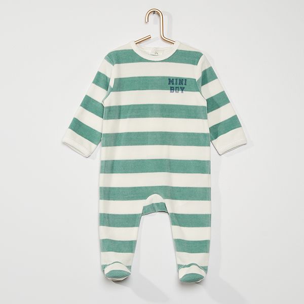 Pyjama En Velours Bebe Fille Blanc Kiabi 10 00