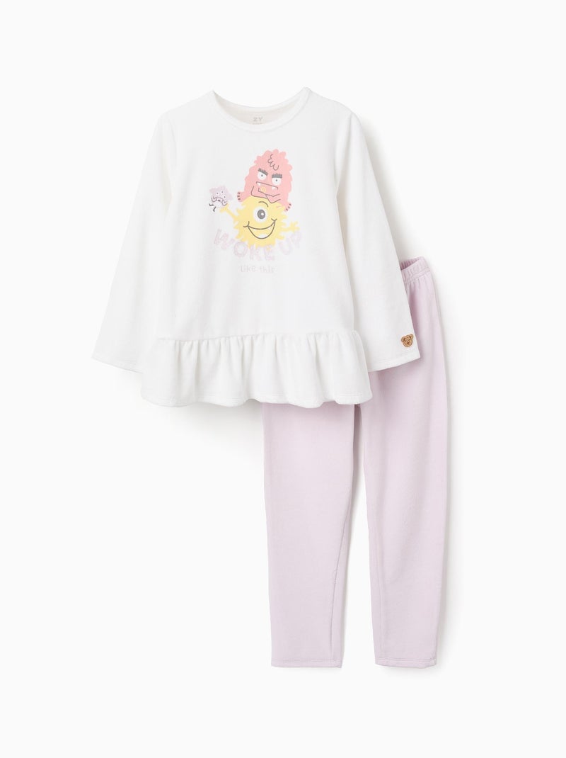 Pyjama en Velours Blanc - Kiabi