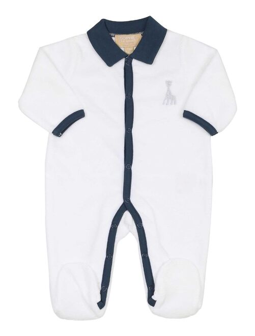 Pyjama en velours blanc Sophie la girafe (3 mois) - Kiabi