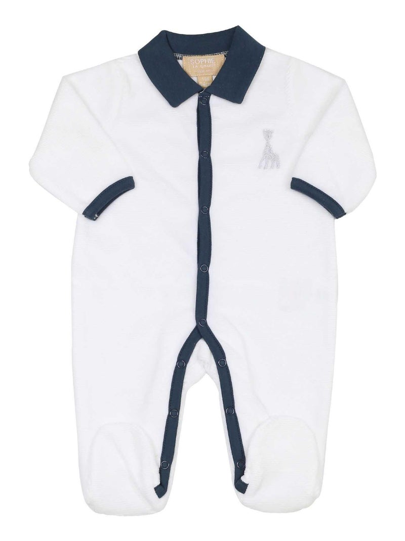 Pyjama en velours blanc Sophie la girafe (3 mois) Blanc - Kiabi