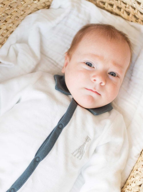 Pyjama en velours blanc Sophie la girafe (3 mois) - Kiabi