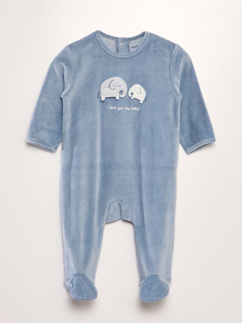 Pyjama en velours Bleu Kiabi 10.00