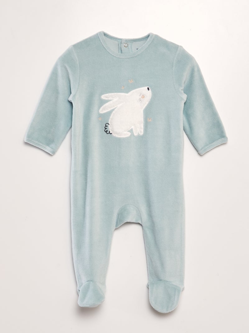 Pyjama en velours Bleu - Kiabi