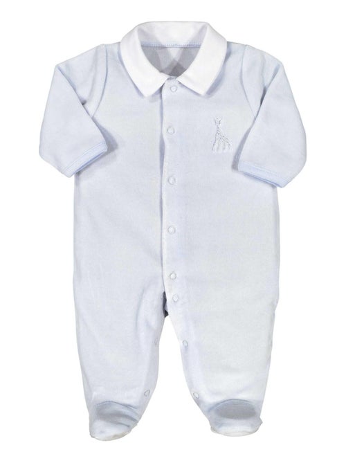 Pyjama en velours bleu Sophie la girafe (1 mois) - Kiabi